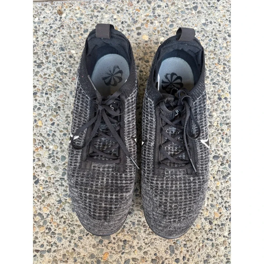 Nike Air VaporMax 2021 FK Mens Black Grey Flyknit Running Shoes DH4084-001